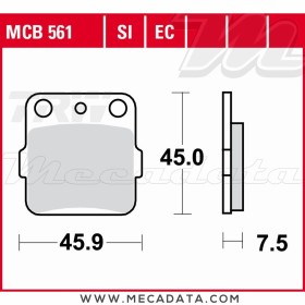 Plaquettes de frein ~ TRW Lucas MCB 561