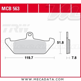 Plaquettes de frein ~ TRW Lucas MCB 563