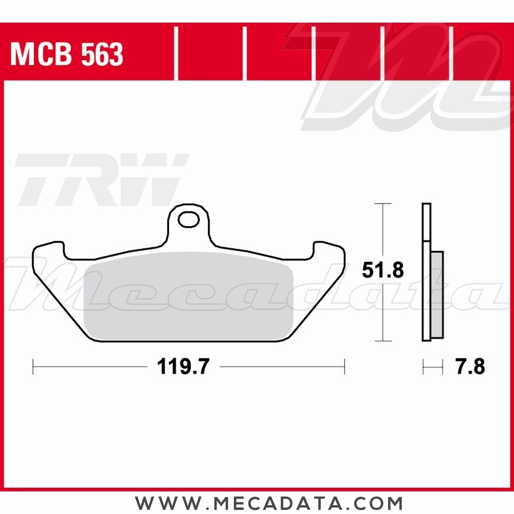 Plaquettes de frein  ~ TRW Lucas MCB 563 