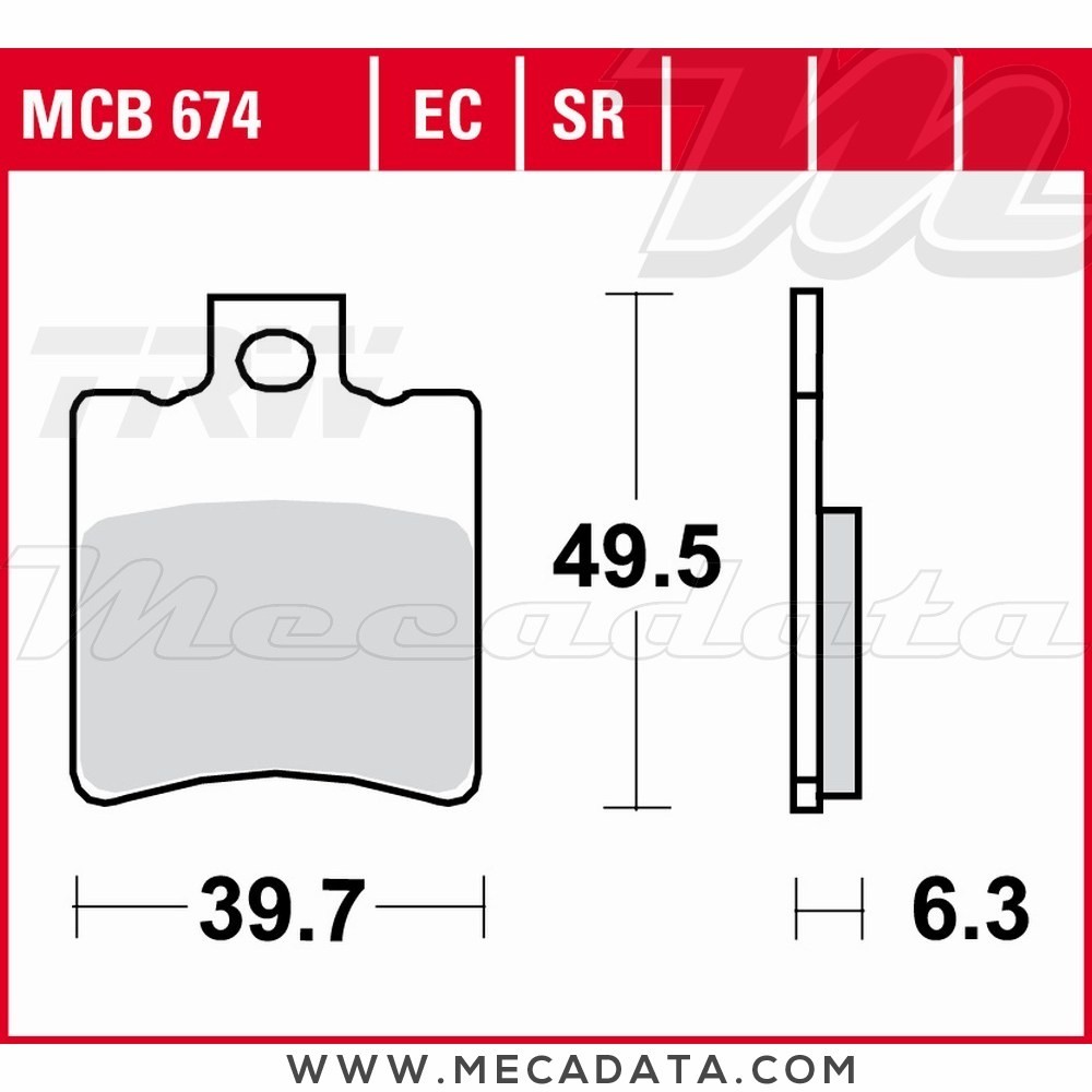 Plaquettes de frein  ~ TRW Lucas MCB 674 SR 