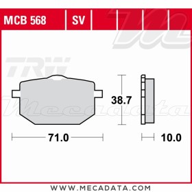 Plaquettes de frein ~ TRW Lucas MCB 568 SV