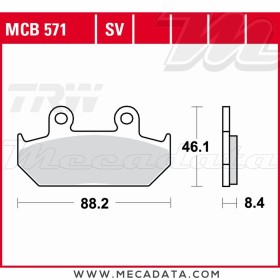 Plaquettes de frein ~ TRW Lucas MCB 571