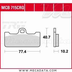 Plaquettes de frein ~ TRW Lucas MCB 715 CRQ