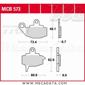 Plaquettes de frein ~ TRW Lucas MCB 573