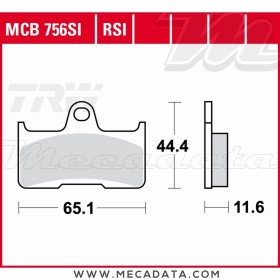 Plaquettes de frein ~ TRW Lucas MCB 756 RSI