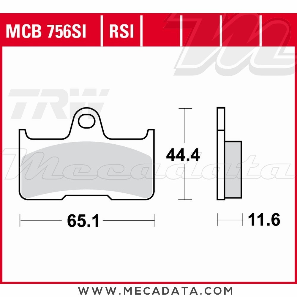 Plaquettes de frein  ~ TRW Lucas MCB 756 RSI 