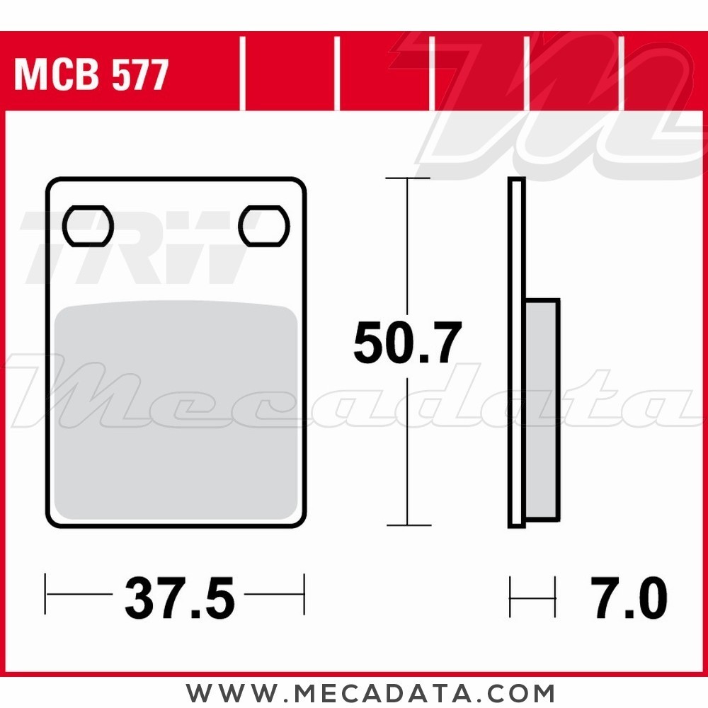Plaquettes de frein  ~ TRW Lucas MCB 577 