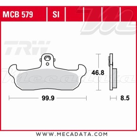 Plaquettes de frein ~ TRW Lucas MCB 579