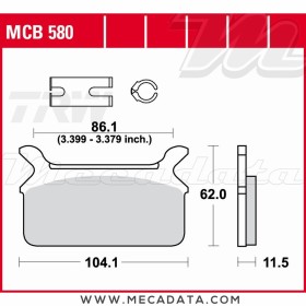 Plaquettes de frein ~ TRW Lucas MCB 580