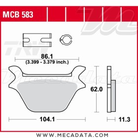 Plaquettes de frein ~ TRW Lucas MCB 583