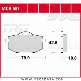 Plaquettes de frein ~ TRW Lucas MCB 587