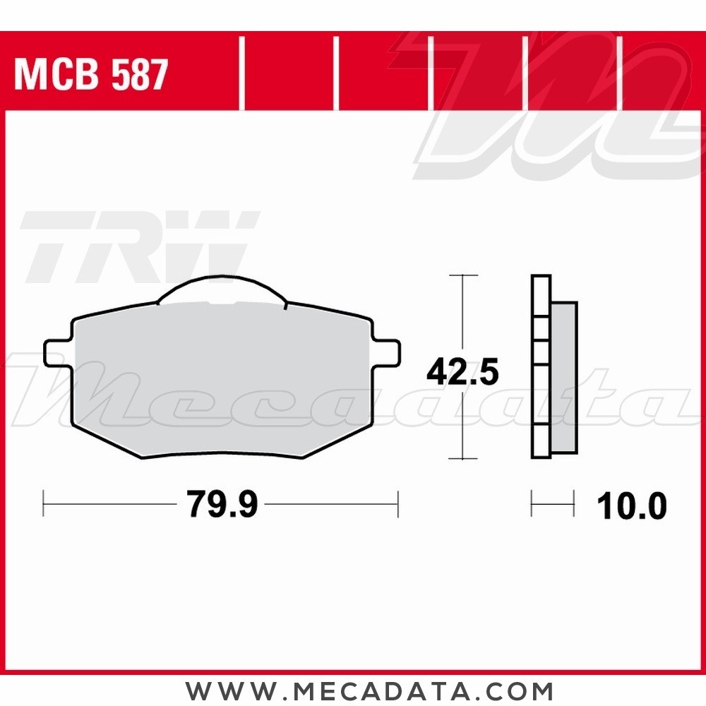 Plaquettes de frein  ~ TRW Lucas MCB 587 
