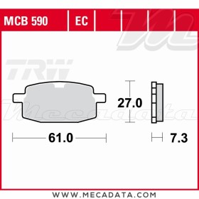 Plaquettes de frein ~ TRW Lucas MCB 590 EC