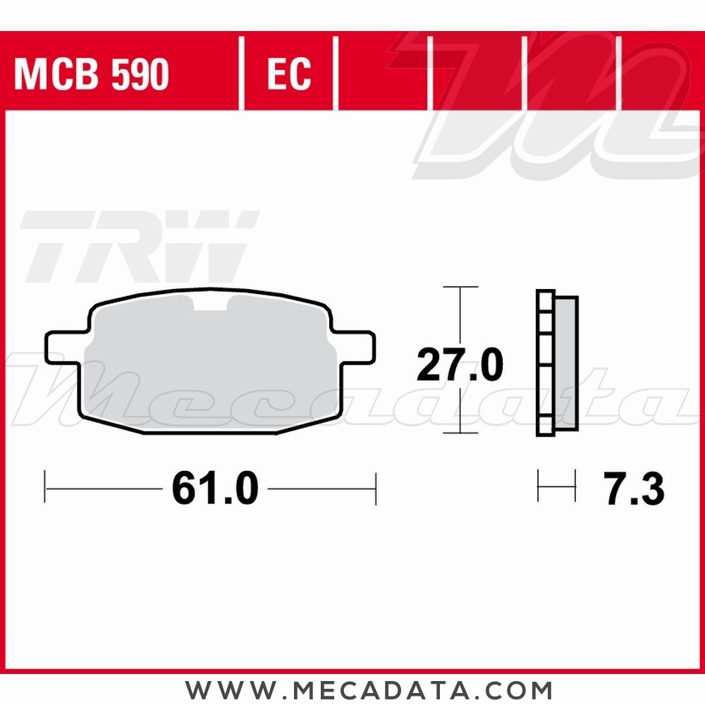 Plaquettes de frein  ~ TRW Lucas MCB 590 EC 