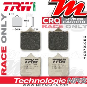 Plaquettes de frein ~ TRW Lucas MCB 721 CRQ