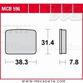 Plaquettes de frein ~ TRW Lucas MCB 596