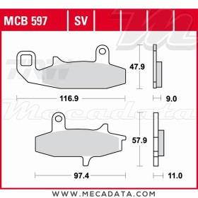Plaquettes de frein ~ TRW Lucas MCB 597 SV
