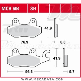 Plaquettes de frein ~ TRW Lucas MCB 604