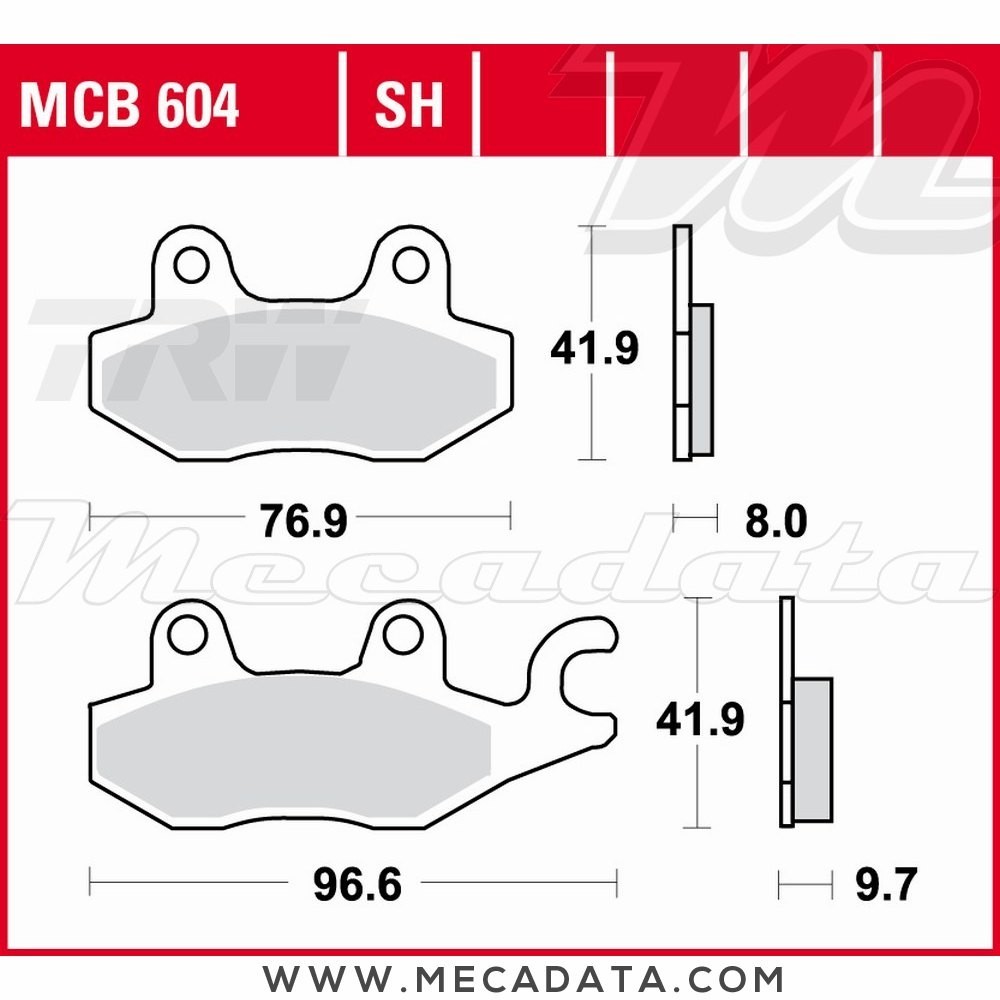 Plaquettes de frein  ~ TRW Lucas MCB 604 