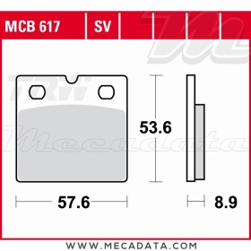 Plaquettes de frein ~ TRW Lucas MCB 617