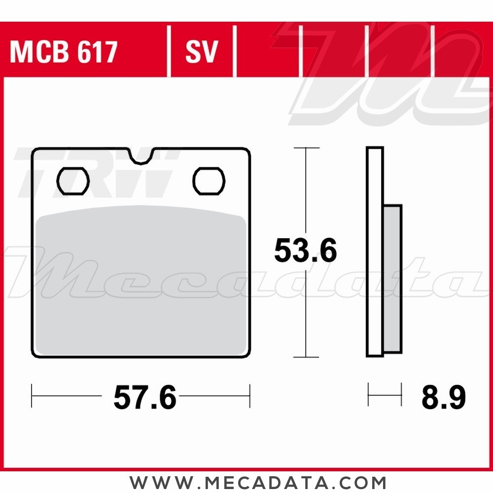 Plaquettes de frein  ~ TRW Lucas MCB 617 SV 