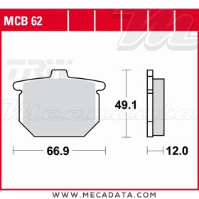 Plaquettes de frein ~ TRW Lucas MCB 62
