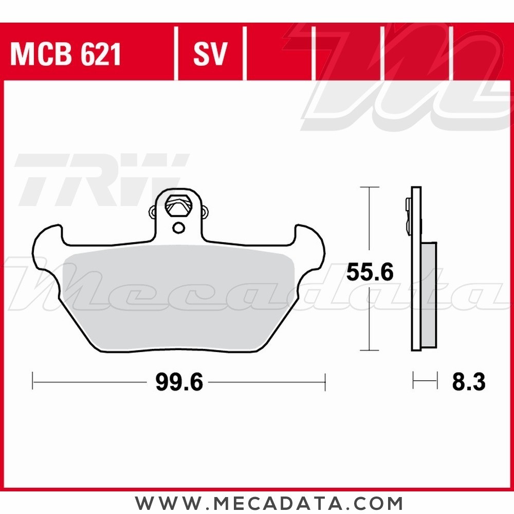 Plaquettes de frein  ~ TRW Lucas MCB 621 