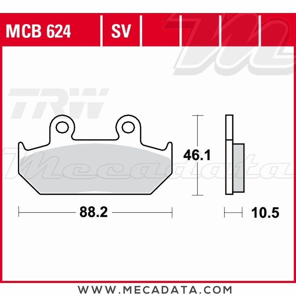 Plaquettes de frein  ~ TRW Lucas MCB 624 