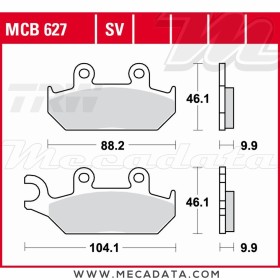 Plaquettes de frein ~ TRW Lucas MCB 627
