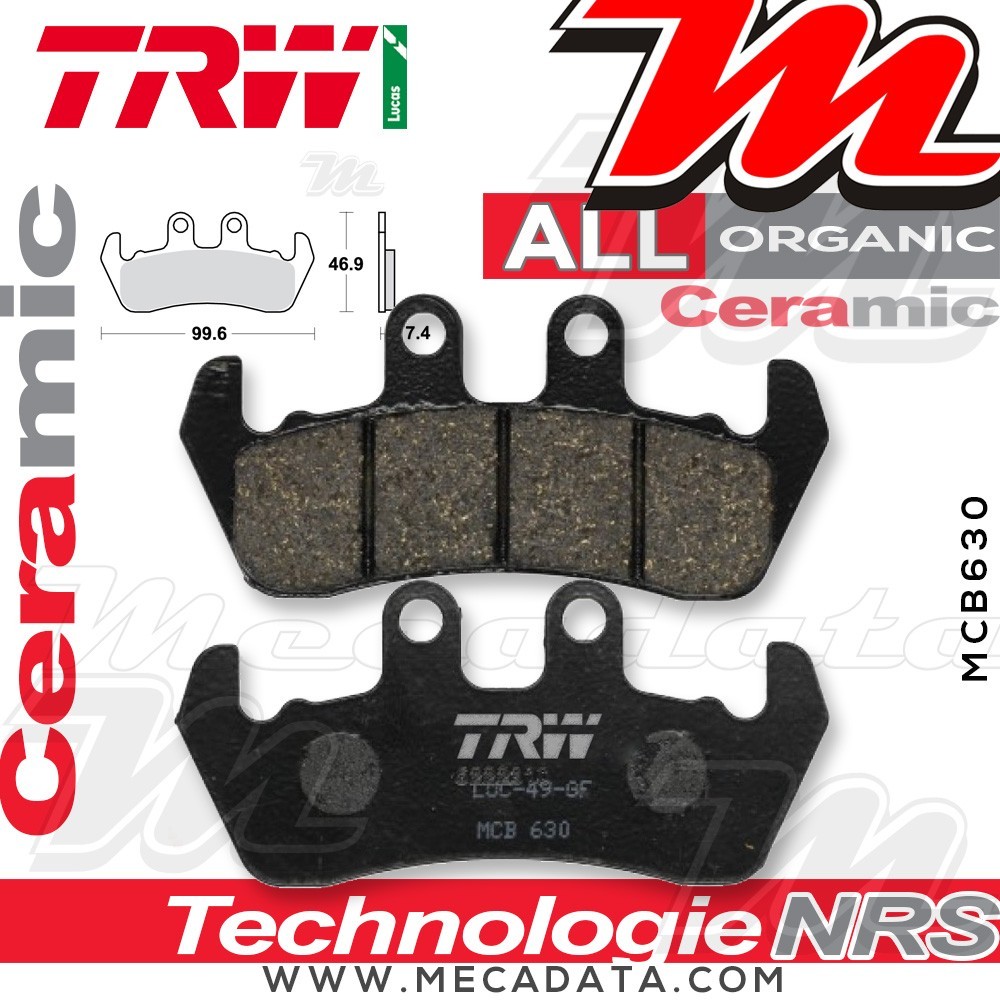 Plaquettes de frein ~ TRW Lucas MCB 630