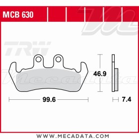 Plaquettes de frein ~ TRW Lucas MCB 630