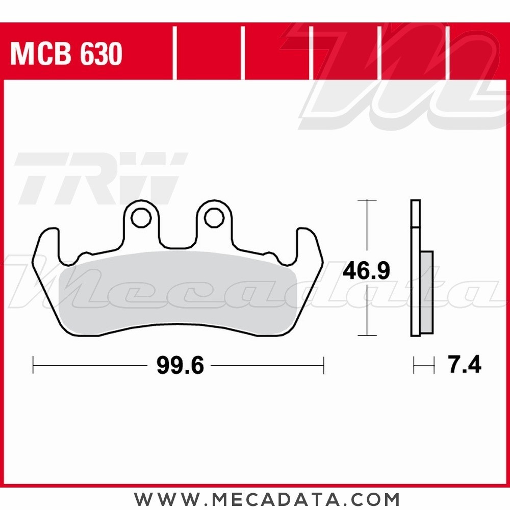 Plaquettes de frein  ~ TRW Lucas MCB 630 