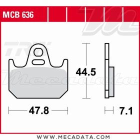 Plaquettes de frein ~ TRW Lucas MCB 636