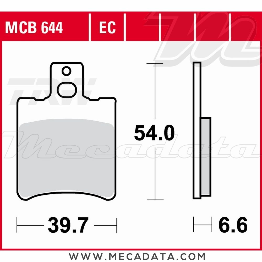 Plaquettes de frein  ~ TRW Lucas MCB 644 EC 