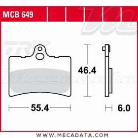 Plaquettes de frein ~ TRW Lucas MCB 649