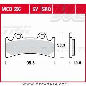 Plaquettes de frein ~ TRW Lucas MCB 656
