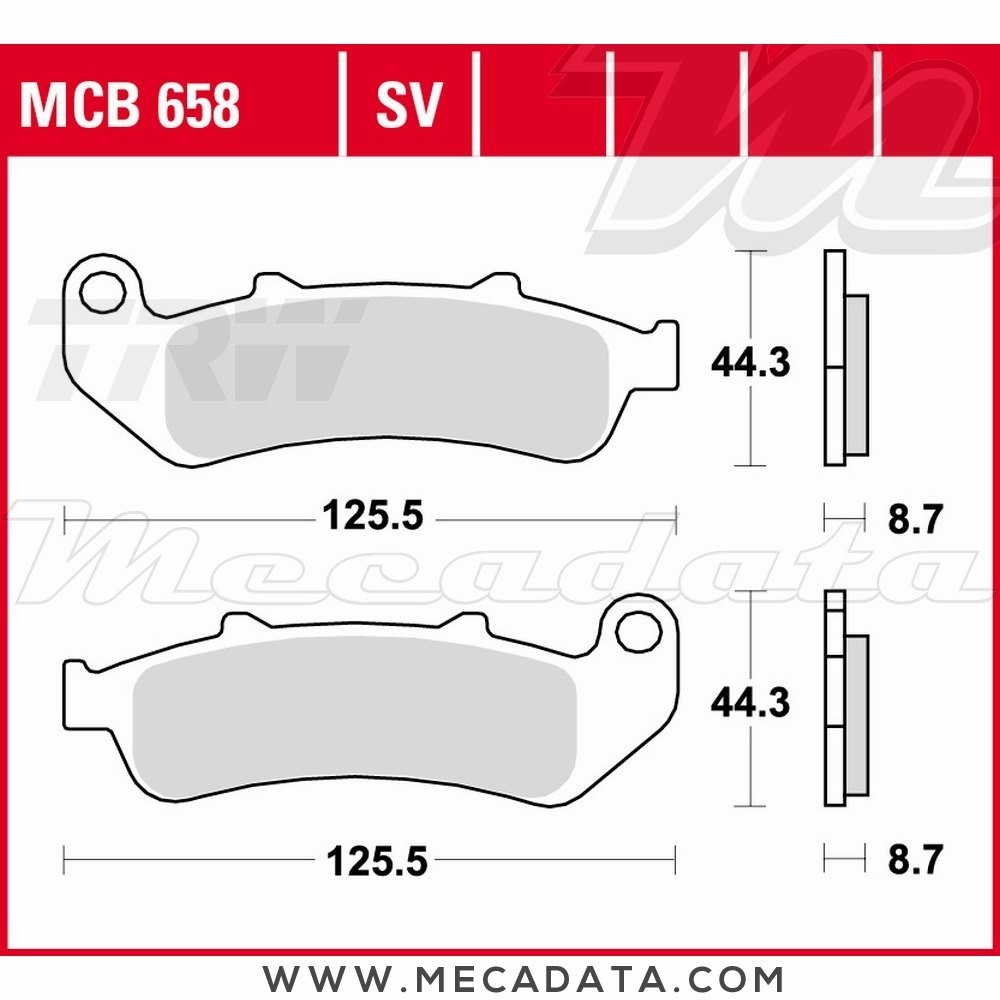 Plaquettes de frein  ~ TRW Lucas MCB 658 SV 