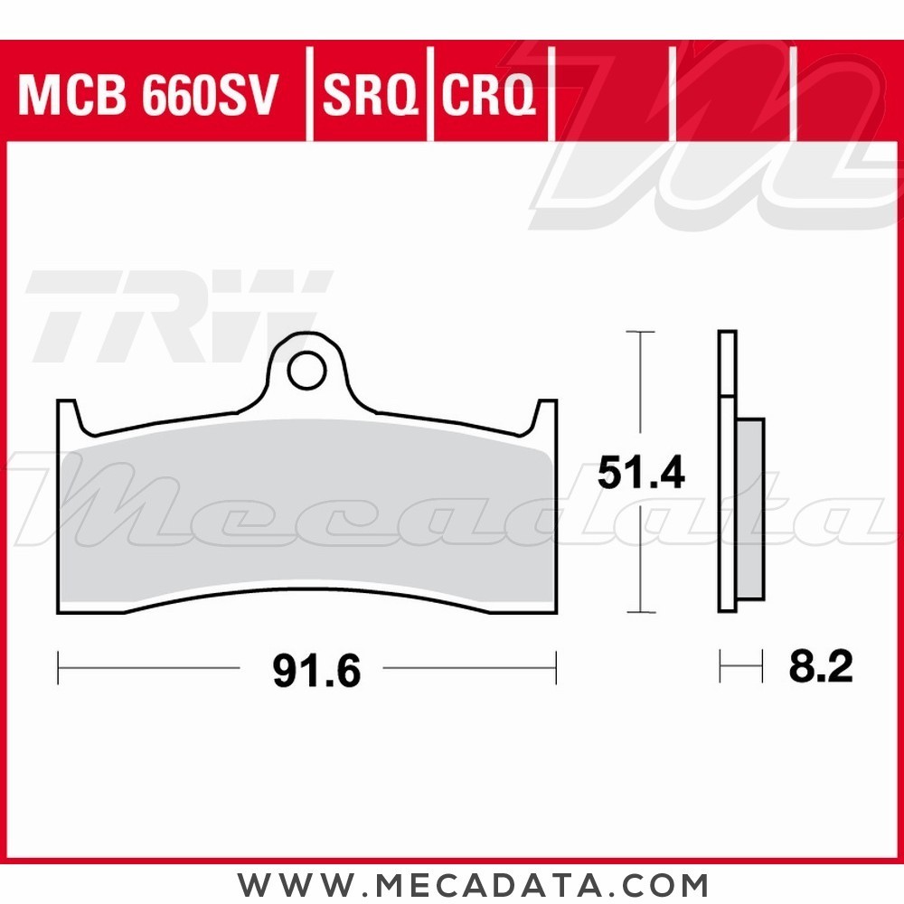 Plaquettes de frein  ~ TRW Lucas MCB 660 SV 