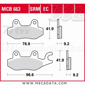Plaquettes de frein ~ TRW Lucas MCB 663