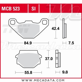 Plaquettes de frein ~ TRW Lucas MCB 523 SI