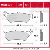 Plaquettes de frein ~ TRW Lucas MCB 671 SV