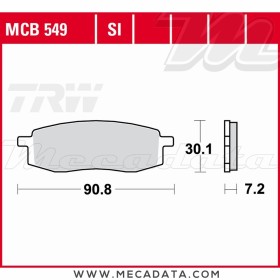 Plaquettes de frein ~ TRW Lucas MCB 549 SI