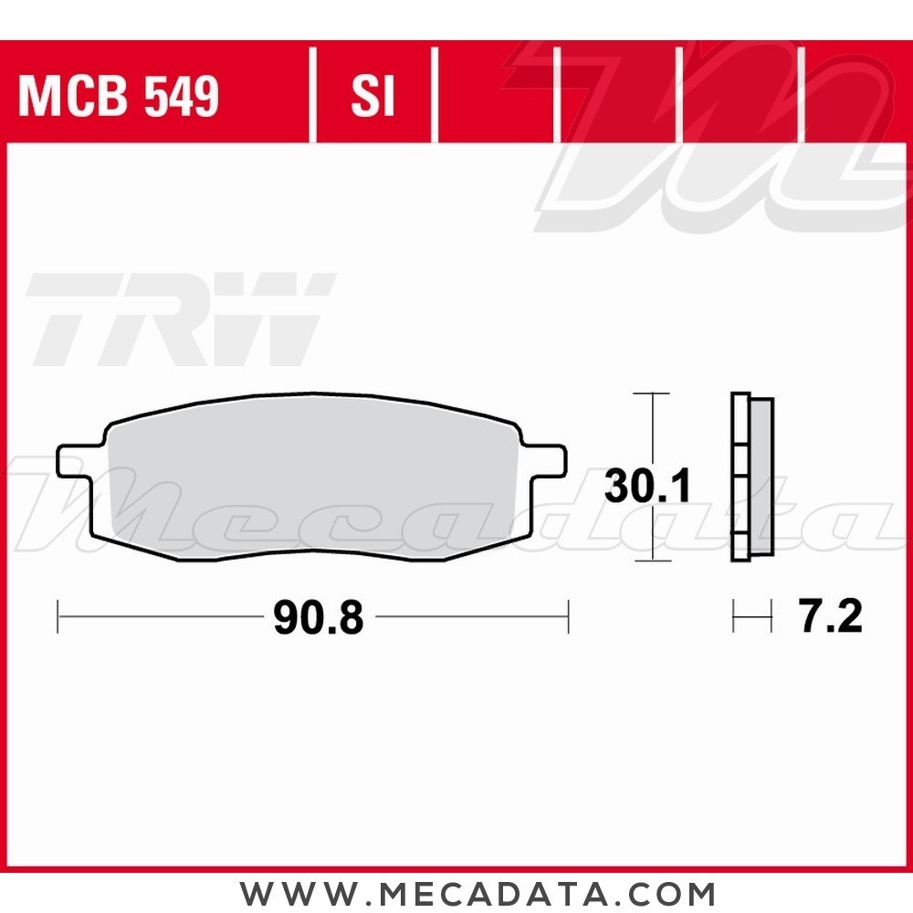 Plaquettes de frein  ~ TRW Lucas MCB 549 SI 