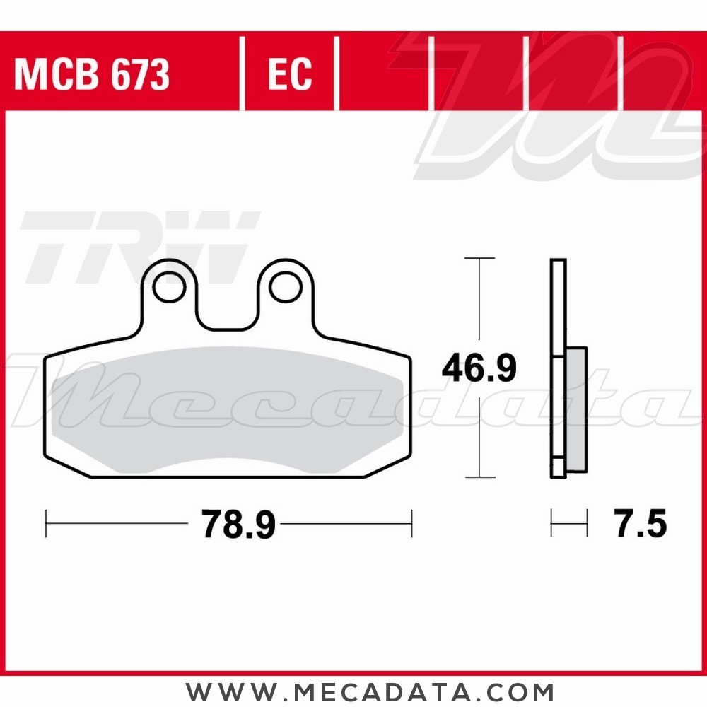 Plaquettes de frein  ~ TRW Lucas MCB 673 