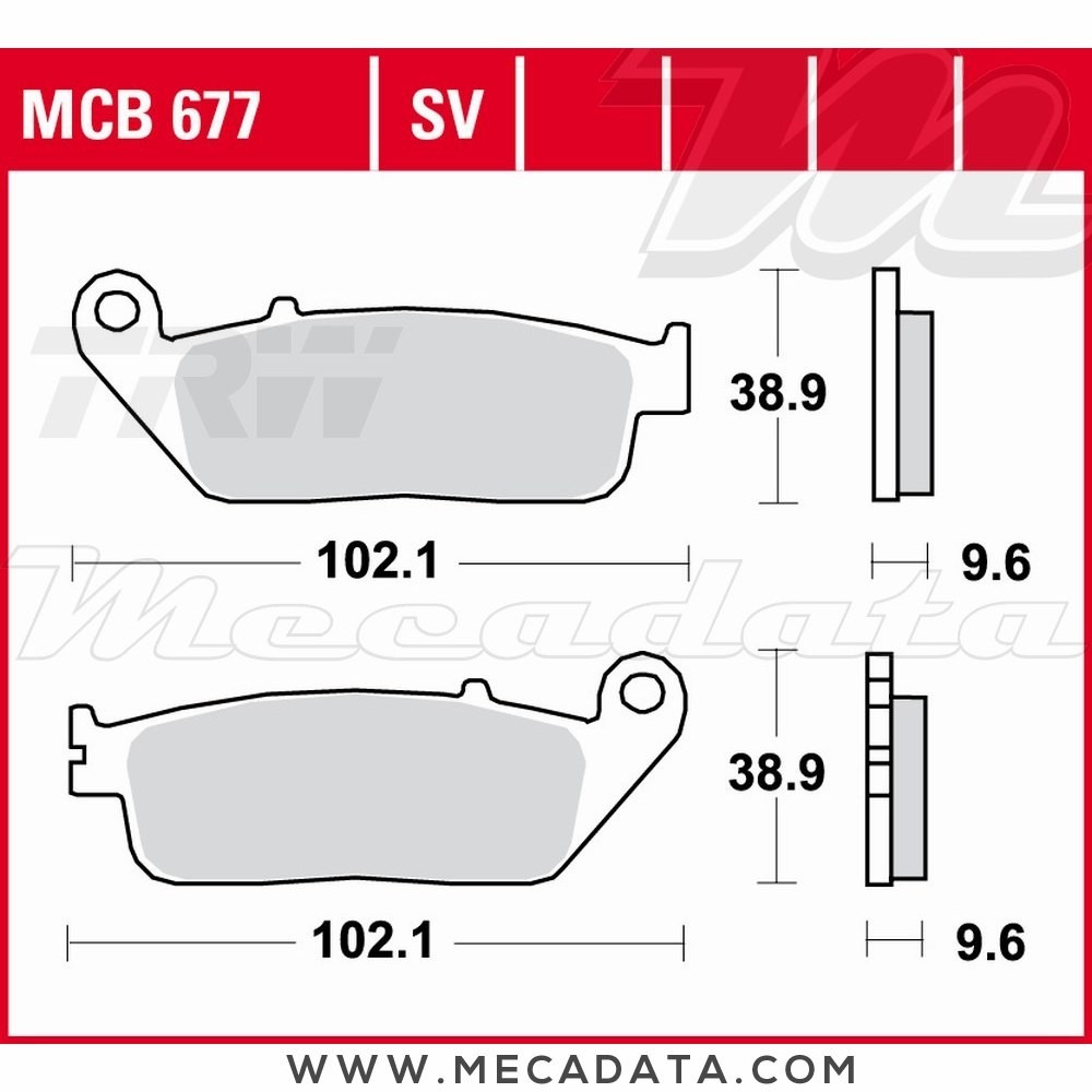 Plaquettes de frein  ~ TRW Lucas MCB 677 