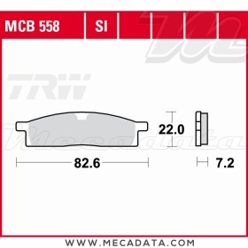 Plaquettes de frein ~ TRW Lucas MCB 558 SI