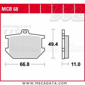 Plaquettes de frein ~ TRW Lucas MCB 68