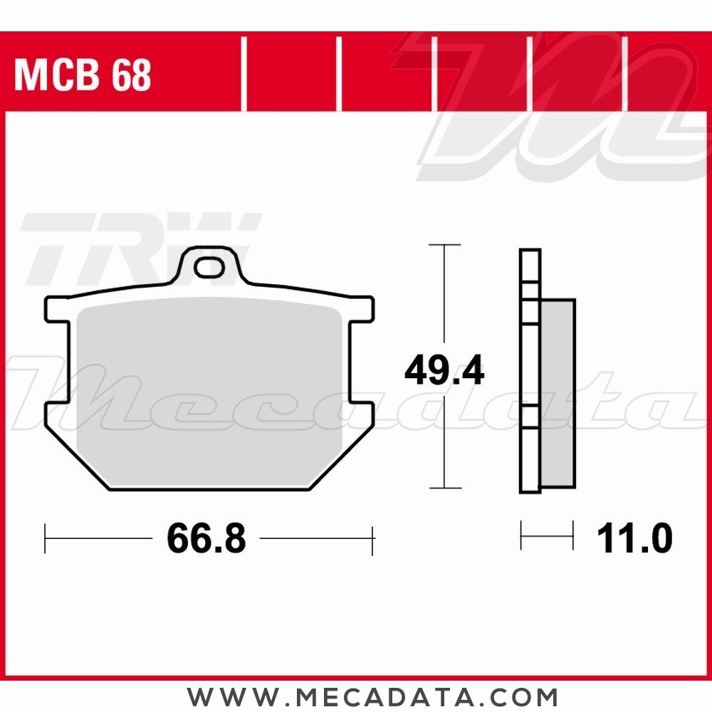 Plaquettes de frein  ~ TRW Lucas MCB 68 