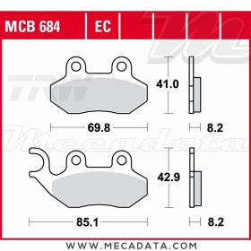 Plaquettes de frein ~ TRW Lucas MCB 684