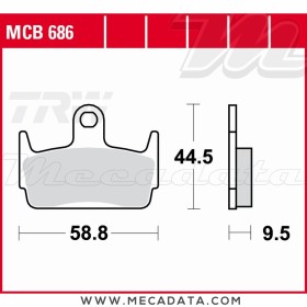 Plaquettes de frein ~ TRW Lucas MCB 686